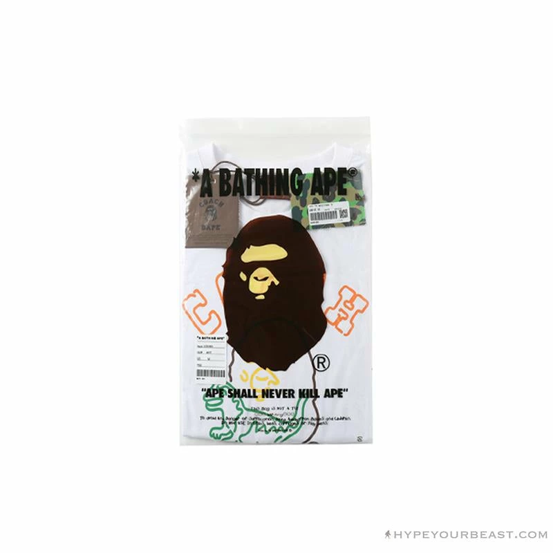 Hypeyourbeast BAPE Little Dinosaur Cartoon Line Tee Shirt 17 Hypeyourbeast BAPE Little Dinosaur Cartoon Line Tee Shirt