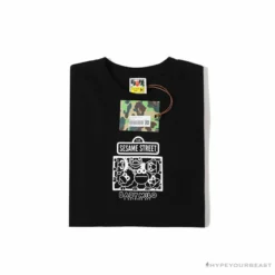 Hypeyourbeast BAPE Baby Milo Sesame Street Plain Tee Shirt 'BLACK'