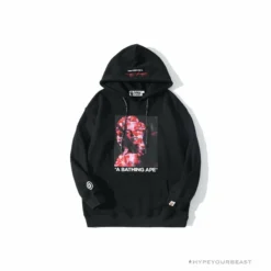 Hypeyourbeast Clothes BAPE Marilyn Monroe Powder Camouflage Hoodie 'BLACK'
