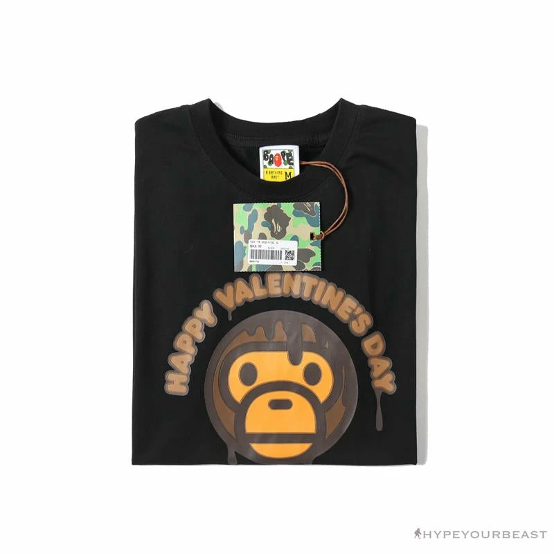 Hypeyourbeast BAPE Baby Milo Valentine's Day Chocolate Tee Shirt 'BLACK' 9 Hypeyourbeast BAPE Baby Milo Valentine's Day Chocolate Tee Shirt 'BLACK'