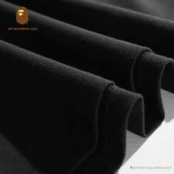 Hypeyourbeast Clothes BAPE Classic Ape Head Print Versatile Polo Shirt 'BLACK'