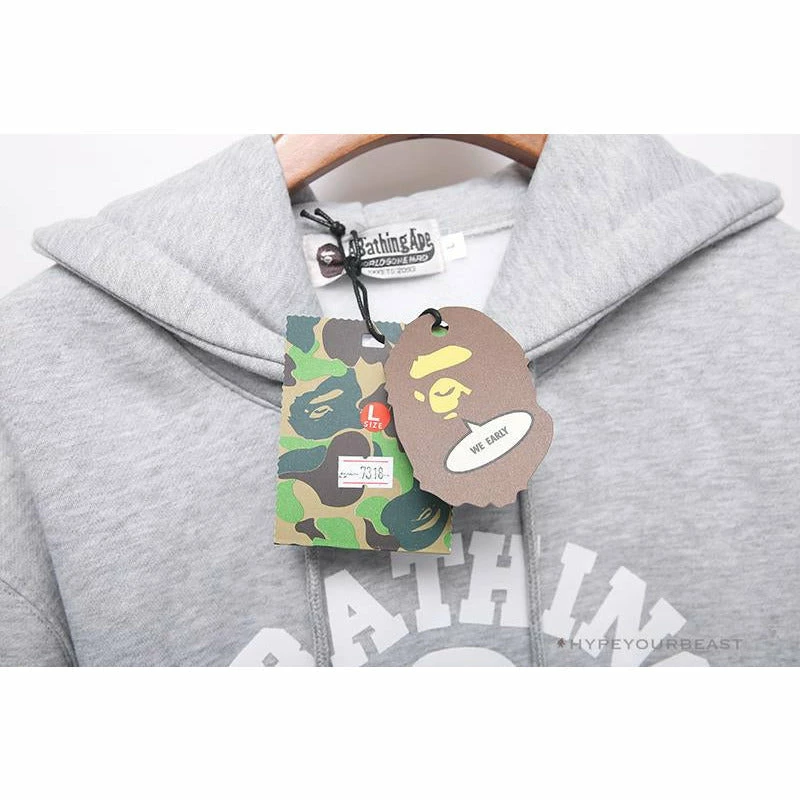 Hypeyourbeast Clothes BAPE X Bathing Ape Head Hoodie 'GREY' 4 Hypeyourbeast Clothes BAPE X Bathing Ape Head Hoodie 'GREY'