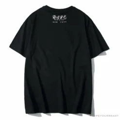 Hypeyourbeast Clothes BAPE NYC New York Limited Purple Camouflage Ape Head Tee Shirt 'BLACK'