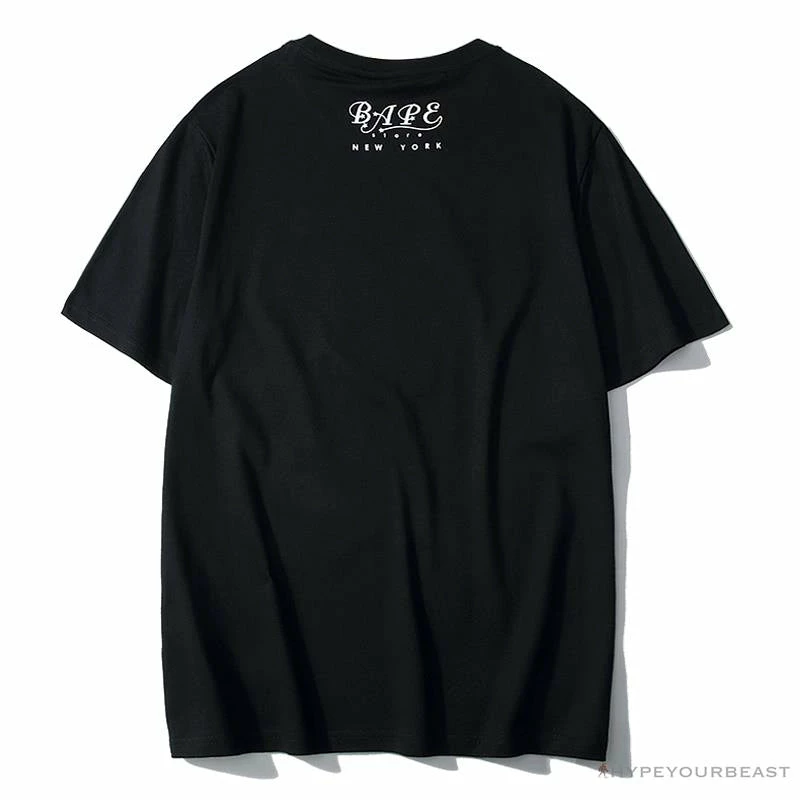 Hypeyourbeast Clothes BAPE NYC New York Limited Purple Camouflage Ape Head Tee Shirt 'BLACK' 2 Hypeyourbeast Clothes BAPE NYC New York Limited Purple Camouflage Ape Head Tee Shirt 'BLACK'