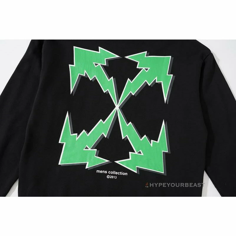 HypeYourBeast Hoodies & Jackets Off-White Green Hoodie - Black 6 HypeYourBeast Hoodies & Jackets Off-White Green Hoodie - Black