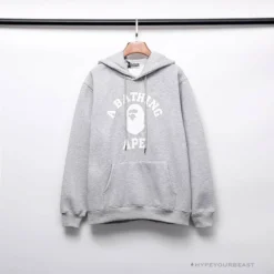 Hypeyourbeast Clothes BAPE X Bathing Ape Head Hoodie 'GREY'