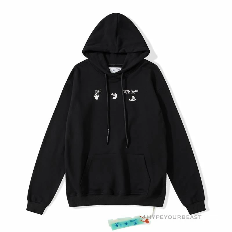 HypeYourBeast Hoodies & Jackets Off-White Green Hoodie - Black 1 HypeYourBeast Hoodies & Jackets Off-White Green Hoodie - Black