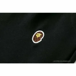 Hypeyourbeast BAPE Classic Ape Head Embroidered Standard Cotton Terry Pants 'BLACK' Clothes