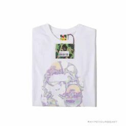 Hypeyourbeast Clothes BAPE Great Ape Head Symphony Lightning Tee Shirt 'WHITE'