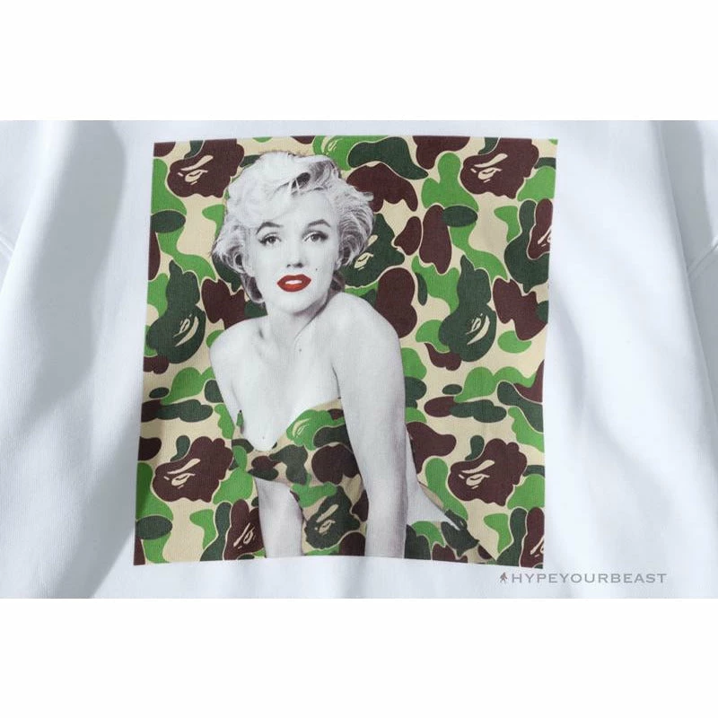 Hypeyourbeast BAPE Marilyn Monroe Camouflage Background Hoodie 'WHITE' Clothes 8 Hypeyourbeast BAPE Marilyn Monroe Camouflage Background Hoodie 'WHITE' Clothes