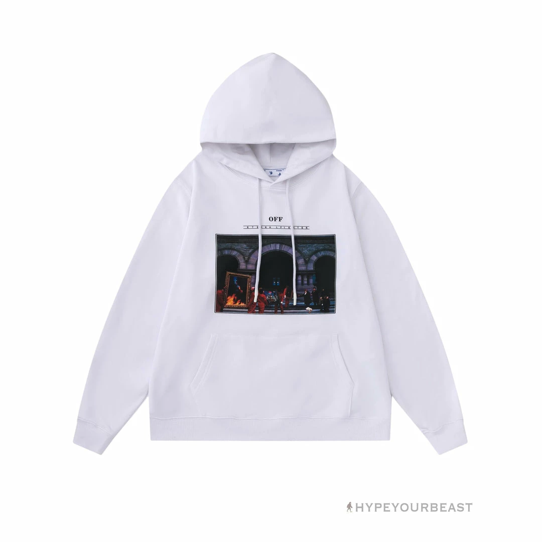 HypeYourBeast Hoodies & Jackets Off White Hoodie Fighter - White 2 HypeYourBeast Hoodies & Jackets Off White Hoodie Fighter - White