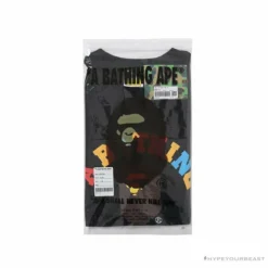 Hypeyourbeast BAPE Little Ape Head Colorful Classic Tee Shirt 'BLACK' Clothes