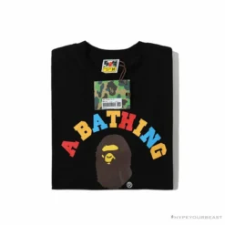 Hypeyourbeast BAPE Little Ape Head Colorful Classic Tee Shirt 'BLACK' Clothes