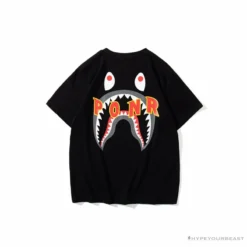 Hypeyourbeast BAPE Shark Head PONR Tee Shirt 'BLACK' Clothes