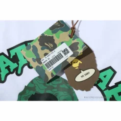 Hypeyourbeast BAPE Paint Splash Green Camouflage Tee Shirt 'WHITE' Clothes 10 Hypeyourbeast BAPE Paint Splash Green Camouflage Tee Shirt 'WHITE' Clothes