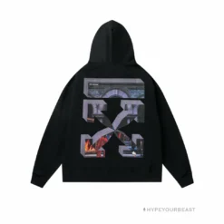 HypeYourBeast Off White Hoodie Fighter - Black 6 HypeYourBeast Off White Hoodie Fighter - Black