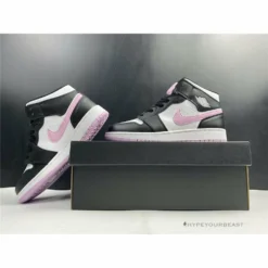 Hypeyourbeast Jordan 1 Mid White Black Light Arctic Pink