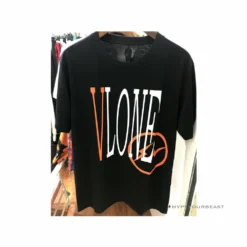 HypeYourBeast T-Shirts Vlone Orange And Black Tee Shirt