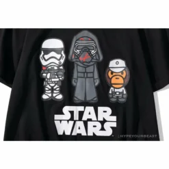 Hypeyourbeast BAPE X Star Wars Collaboration Black Warrior Tee Shirt 'BLACK'