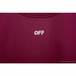 Hypeyourbeast OFF-WHITE Classic Basic Cotton Terry Long Sleeve Shirt 'WINE RED' Shirts 24 Hypeyourbeast OFF-WHITE Classic Basic Cotton Terry Long Sleeve Shirt 'WINE RED' Shirts