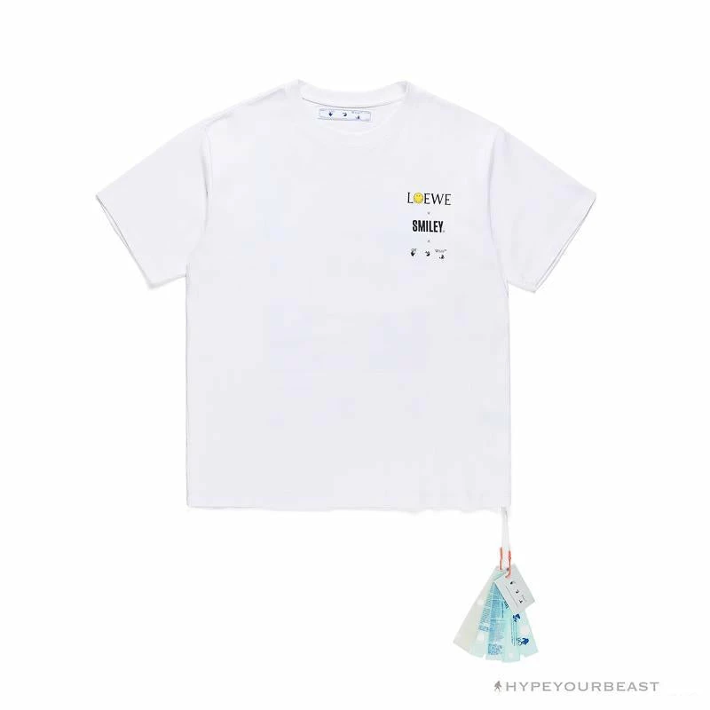 Hypeyourbeast OFF-WHITE X LOEW X SMILEY Tee Shirt 'WHITE' T-Shirts 1 Hypeyourbeast OFF-WHITE X LOEW X SMILEY Tee Shirt 'WHITE' T-Shirts