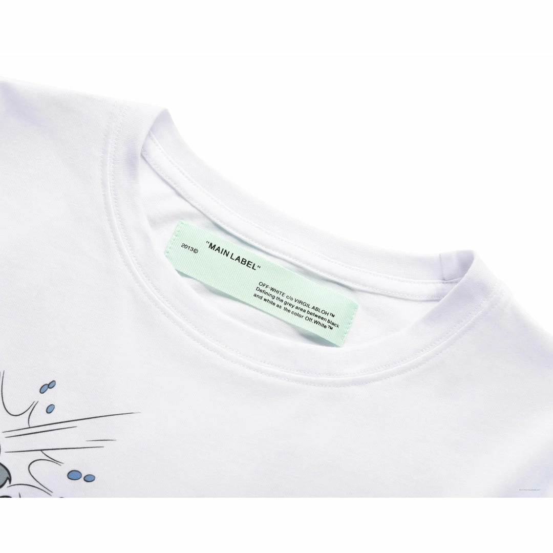 Hypeyourbeast OFF-WHITE Summer Tom And Jerry Print Tee Shirt 'WHITE' T-Shirts 4 Hypeyourbeast OFF-WHITE Summer Tom And Jerry Print Tee Shirt 'WHITE' T-Shirts