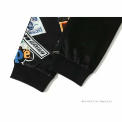 Hypeyourbeast BAPE Badge LOGO Sticker Style Stitching Pants
