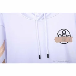 Hypeyourbeast OFF-WHITE Rubber Strip Arrow Hoodie 'WHITE' Hoodies & Jackets