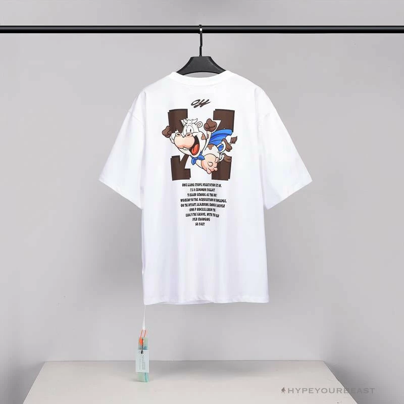 Hypeyourbeast T-Shirts OFF-WHITE Arrow Flying Cow Tee Shirt 'WHITE' 4 Hypeyourbeast T-Shirts OFF-WHITE Arrow Flying Cow Tee Shirt 'WHITE'