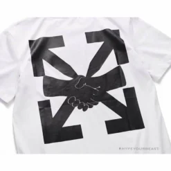Hypeyourbeast OFF-WHITE Hand Shake Tee Shirt 'WHITE' T-Shirts