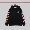 Hypeyourbeast OFF-WHITE Pink Orange Arrow Hoodie 'BLACK' Hoodies & Jackets