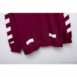 Hypeyourbeast OFF-WHITE Classic Basic Cotton Terry Long Sleeve Shirt 'WINE RED' Shirts 29 Hypeyourbeast OFF-WHITE Classic Basic Cotton Terry Long Sleeve Shirt 'WINE RED' Shirts