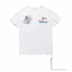 Hypeyourbeast OFF-WHITE Summer Tom And Jerry Print Tee Shirt 'WHITE' T-Shirts