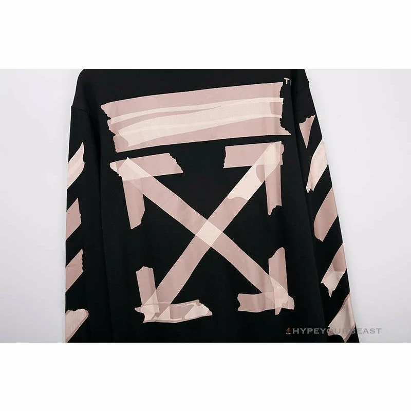 Hypeyourbeast OFF-WHITE Rubber Strip Arrow Long Sleeve Shirt 'BLACK' 4 Hypeyourbeast OFF-WHITE Rubber Strip Arrow Long Sleeve Shirt 'BLACK'