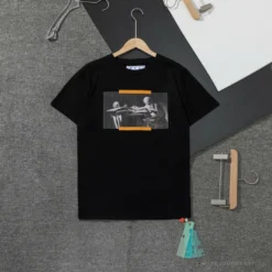 Hypeyourbeast T-Shirts OFF-WHITE Orange Hand Tee Shirt 'BLACK'