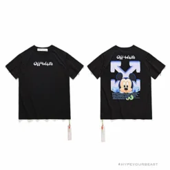 Hypeyourbeast OFF-WHITE Disney Spring X Summer Mickey Arrow Tee Shirt 'BLACK' T-Shirts