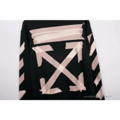 Hypeyourbeast OFF-WHITE Rubber Strip Arrow Hoodie 'BLACK'
