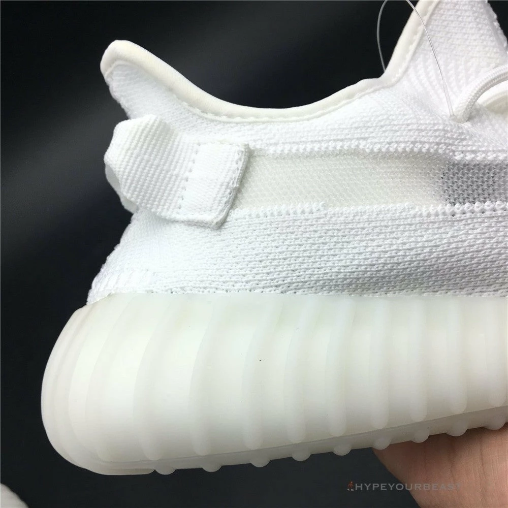 Hypeyourbeast Adidas Yeezy Boost 350 V2 White / White Translucent Stripe 9 Hypeyourbeast Adidas Yeezy Boost 350 V2 White / White Translucent Stripe
