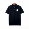 Hypeyourbeast Clothes BAPE Classic Ape Head Print Versatile Polo Shirt 'BLACK'