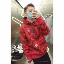 HypeYourBeast Bape Camo Hoodie Red Camouflage