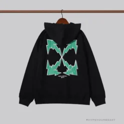 Hypeyourbeast Hoodies & Jackets OFF-WHITE Green Arrow Hoodie 'BLACK'