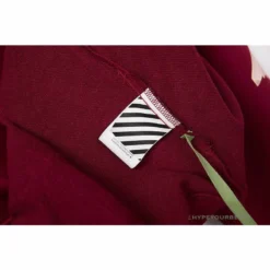 Hypeyourbeast OFF-WHITE Rubber Strip Arrow Long Sleeve Shirt 'WINE RED' Shirts 16 Hypeyourbeast OFF-WHITE Rubber Strip Arrow Long Sleeve Shirt 'WINE RED' Shirts