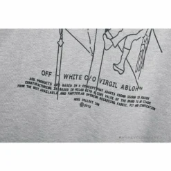 Hypeyourbeast Hoodies & Jackets OFF-WHITE Hand-Painted Utility Pole Worker Hoodie 'GREY'