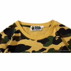 Hypeyourbeast Clothes BAPE KIDS Elbow Hug Gorilla Camouflage Tee Shirt 'YELLOW'