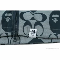 Hypeyourbeast BAPE X COACH Co-Branded Grey-Blue Hoodie