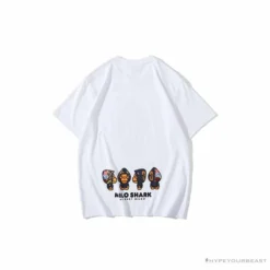 Hypeyourbeast BAPE Baby Milo Blue Shark Hat Little Monkey Tee Shirt 'WHITE'