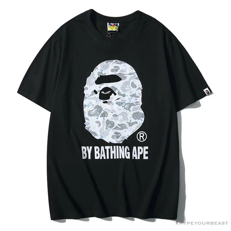 Hypeyourbeast Clothes BAPE Starry Sky Camouflage Luminous Great Ape Man Head Tee Shirt 'BLACK' 1 Hypeyourbeast Clothes BAPE Starry Sky Camouflage Luminous Great Ape Man Head Tee Shirt 'BLACK'