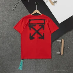 Hypeyourbeast OFF-WHITE Spray Paint Arrow Tee Shirt 'RED'