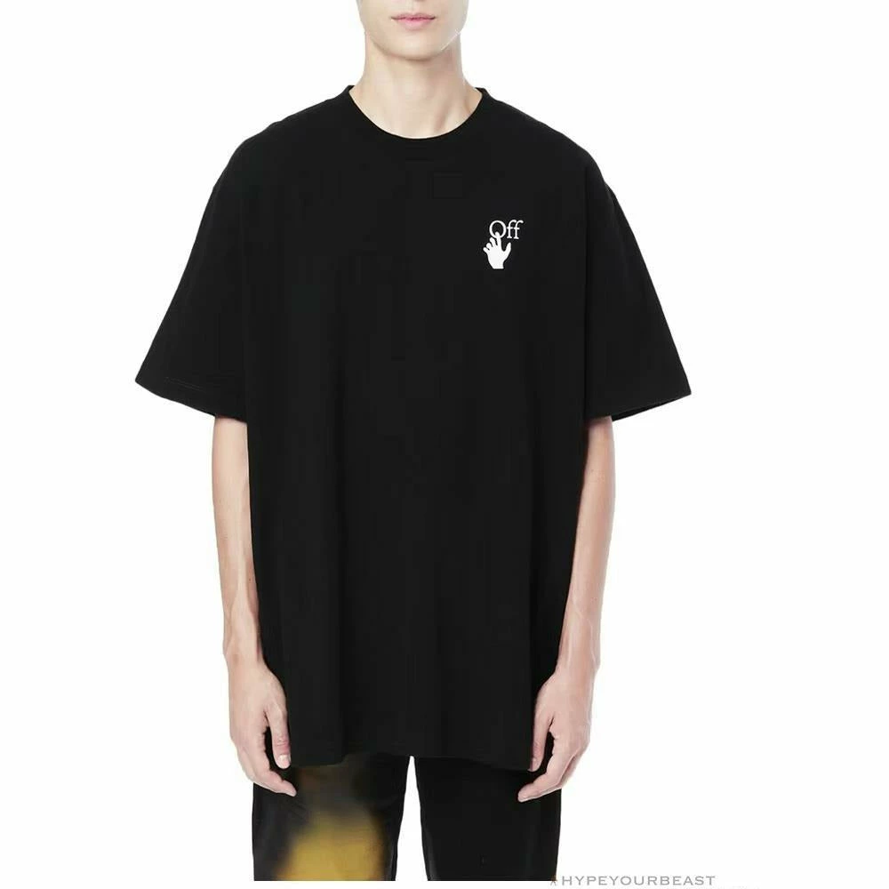 Hypeyourbeast T-Shirts OFF-WHITE Hand Shake Tee Shirt 'BLACK' 4 Hypeyourbeast T-Shirts OFF-WHITE Hand Shake Tee Shirt 'BLACK'