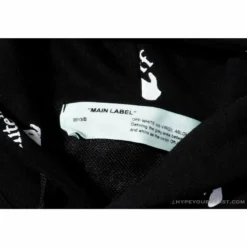 Hypeyourbeast OFF-WHITE Classic Print Hoodie 'BLACK' Hoodies & Jackets